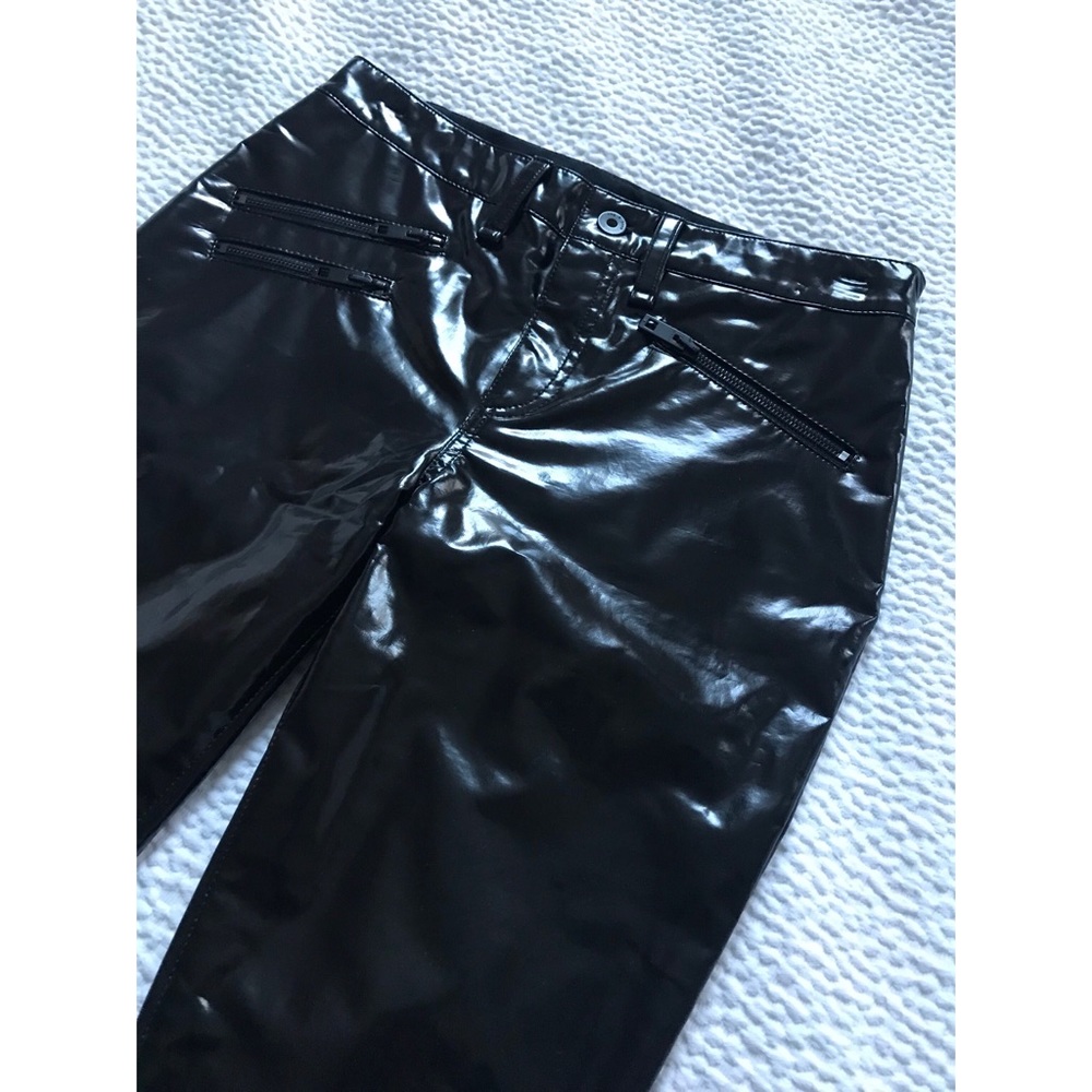 Rag & Bone Black Patent Skinny RBW23 Zipper Accent - Picture 3 of 8